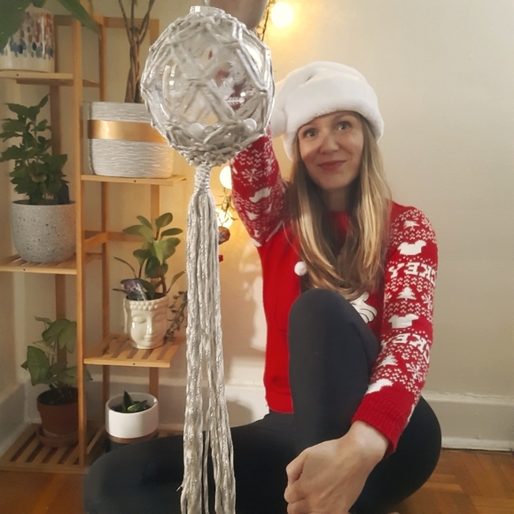 Big Silver Christmas Baubles, Holiday ornaments, home decor - Picture 3 of 3